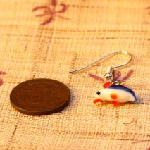 Tiny glass quail earrings – $4